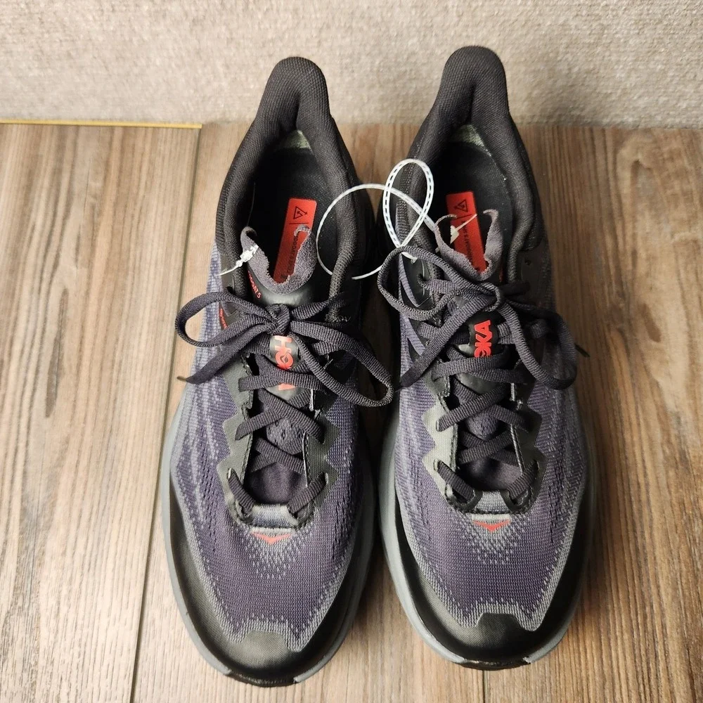 Hoka Speedgoat 5 GTX Mens 10 Black Purple Gore-Tex Trail Running‎ Shoes 1127912